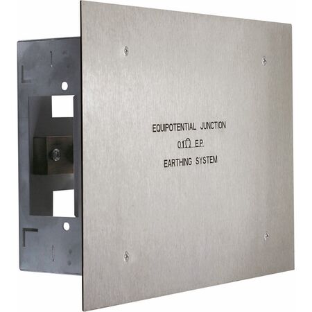 Excel Life - Medical - Equipotential box with earth terminal and stainless steel coverplate
