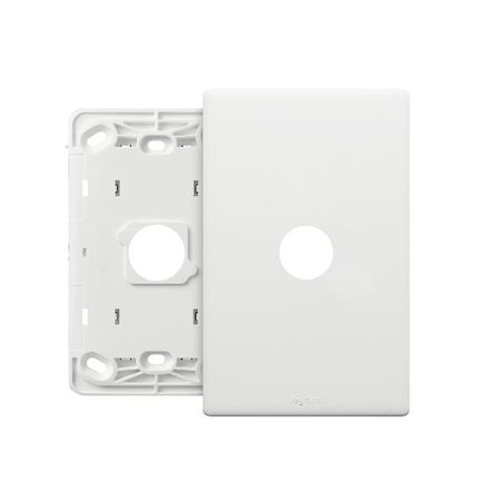 Excel Life EM Series Grid & Plate 1 Gang Matt White