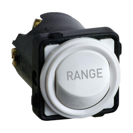 Excel Life - Engraved rocker switch mechanism 1 way 32A 240V a.c. RANGE engraved Matt White