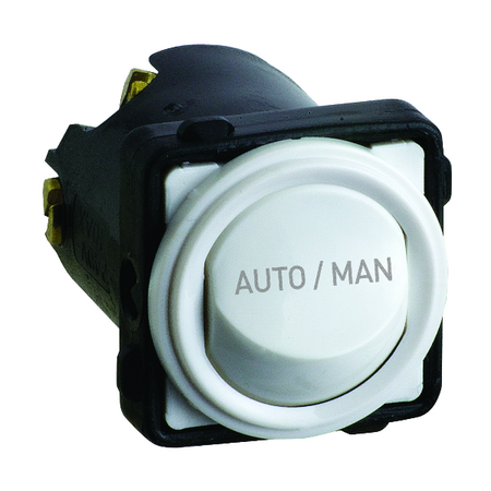 Excel Life - Engraved rocker switch mechanism 2 way 16AX 240V a.c. AUTO/MAN engraved white