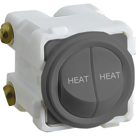 Excel Life - Engraved rocker switch mechanism 1 way duo 16AX 240V a.c. HEAT engraved urban grey
