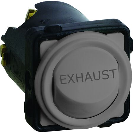 Excel Life - Engraved rocker switch mechanism 2 way 16AX 240V a.c. EXHAUST engraved urban grey