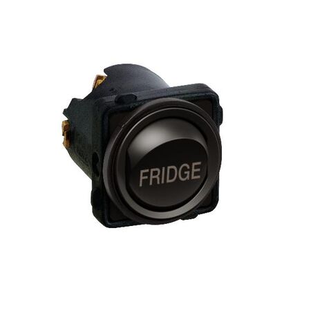 Excel Life - Engraved rocker switch mechanism 2 way 16AX 240V a.c. FRIDGE engraved Matt Black
