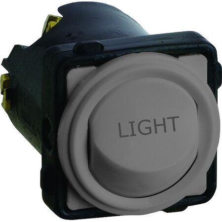 Excel Life - Engraved rocker switch mechanism 2 way 16AX 240V a.c. LIGHT engraved urban grey