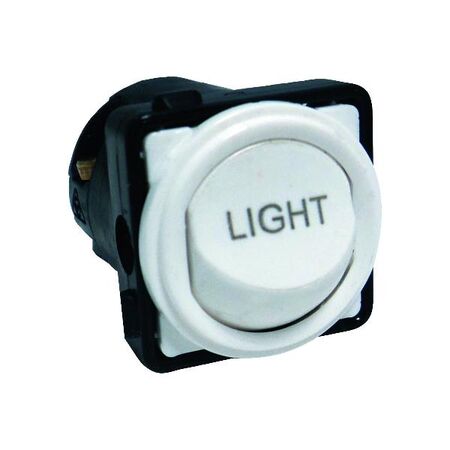 Excel Life - Engraved rocker switch mechanism 2 way 16AX 240V a.c. LIGHT engraved white