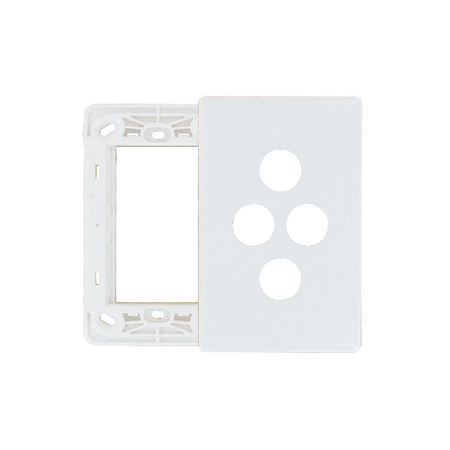 Excel Life Smart Grid & Plate for 2  Smart Switches / Dimmers and 1 Wireless Master Switch / Blind Switch Gloss White