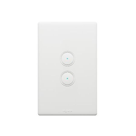 Excel Life Smart Dimmer 2 Gang Matt White