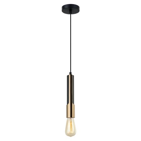 GOLDA: Interior Tube with Brass Highlight Pendant Lights