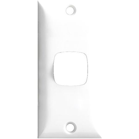HPM Standard 1 Gang Architrave Cover Plate White