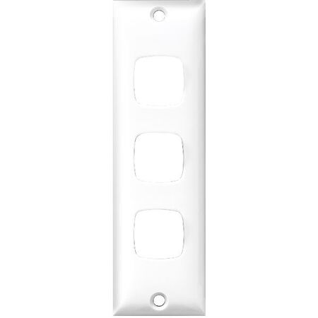 HPM Standard 3 Gang Architrave Cover Plate White