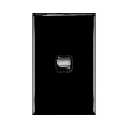 HPM Excel 10A 1 Gang Single Pole Double Throw Vertical Rocker Switch Black