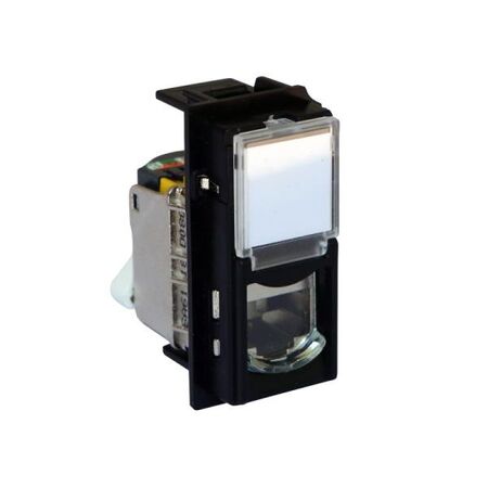 Bticino Living Now Cat 6A UTP 1 Module Data Socket Black