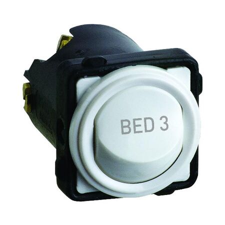 Excel Life - Engraved rocker switch mechanism 2 way 16AX 240V a.c. (BED3) engraved white