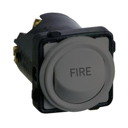Excel Life - Engraved rocker switch mechanism 16A Engraved 'FIRE' urban grey