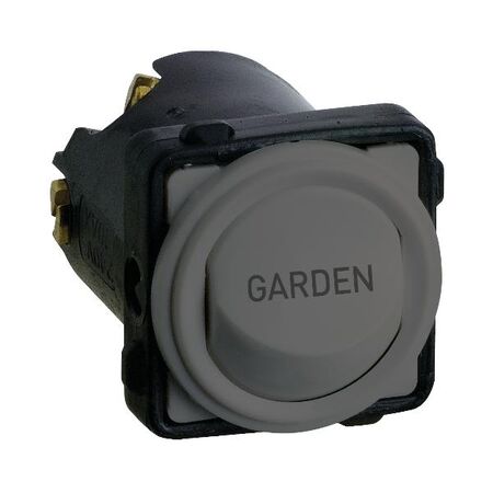 Excel Life - Engraved rocker switch mechanism 16A Engraved GARDEN urban grey
