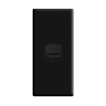 HPM Linea 2 Way Single Pole Double Throw Architrave Rocker Switch 1 Gang Black