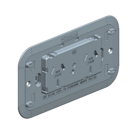 Bticino Living Now 10A Autoswitch Double Powerpoint Mechanism