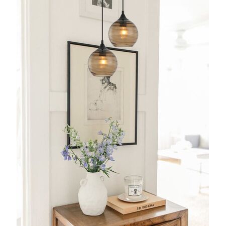 MARBRE: Modern Retro Interior Wine Glass Wavy Glass Pendant Lights