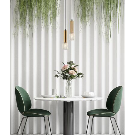 MIKRO: Modern Karaoke Mic Shape Interior Cylinder & Mesh Pendant Lights