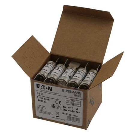 Eaton Bussmann series low voltage british standard fuse, 10A, AC 440 V, V88/F1, 15 x 62 mm, gL/Gg