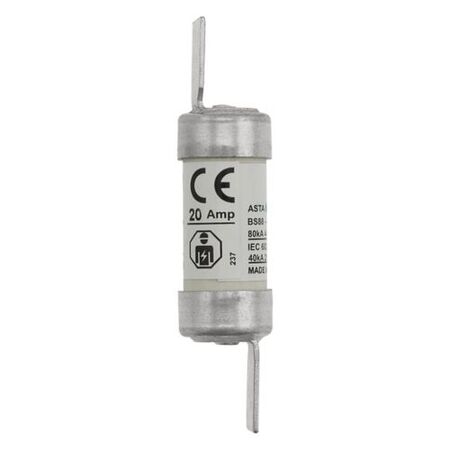 Eaton Bussmann series low voltage british standard fuse, 20A, AC 440 V, V88/F1, 15 x 62 mm, gL/gG