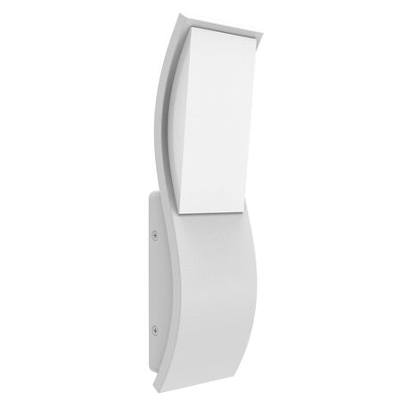 OLA: Exterior LED Wavy Rectangular Surface Mounted Wall Lights IP65
