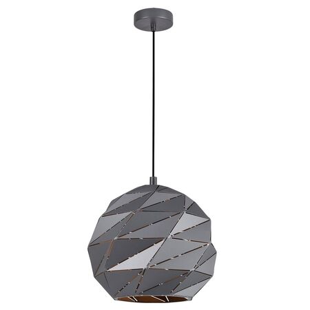 ORIGAMI: Interior Large Dome Carved Iron Origami Style Pendant Lights