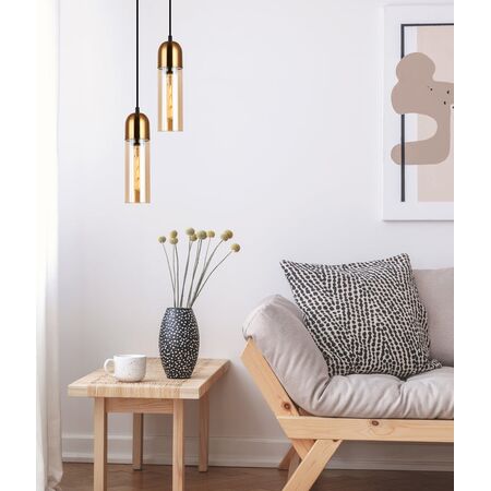 PASTILLE: Interior Round Top Cylinder Glass Pendant Lights