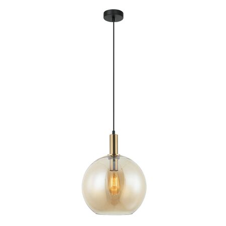 PATERA: Interior Glass with Extended Bronze Highlight Pendant Lights