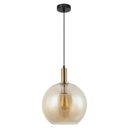PATERA: Interior Glass with Extended Bronze Highlight Pendant Lights