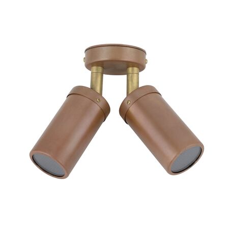 GU10 Exterior Wall Pillar Spot Lights (Aged Copper) IP54