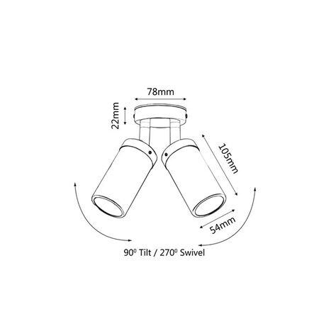 GU10 Exterior Wall Pillar Spot Lights (Light Weight Copper) IP54