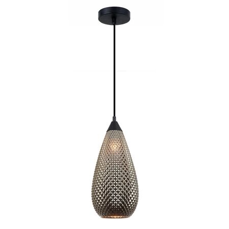 RICTUS: Bohemian Glass with Quadrilateral Segments Tear Drop Shape Pendant Lights