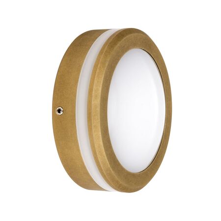 STE: Exterior LED 12V/240V Antique Brass Eyelid/Round Step/Wall Lights IP65