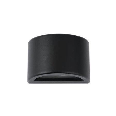 STE: Exterior 12V Matte Black Curved Surface Mounted Step / Wall Lights IP65