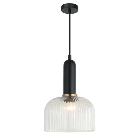 VINTAJ: Retro Interior Dome Shape Ribbed Glass Pendant Lights