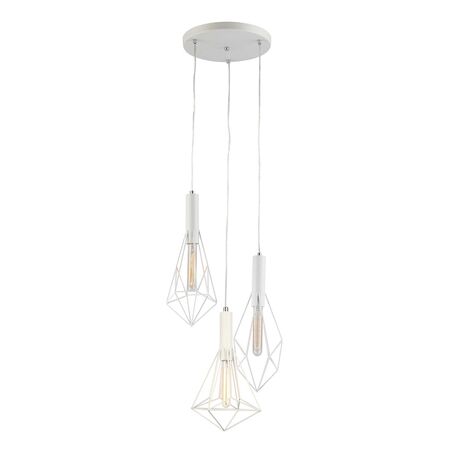BLACKBAND & WHITEBAND Pendant Light 3x Bird Cage With Round Base