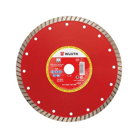 Diamond Cutting Disc 230mm | Sintered Segments | 6600 RPM Max Speed | by Wurth