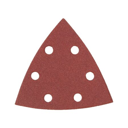Sandpaper Triangle Dry P150 | 6-Hole Dust Extraction | Hook and Loop Adhesive | by Wurth