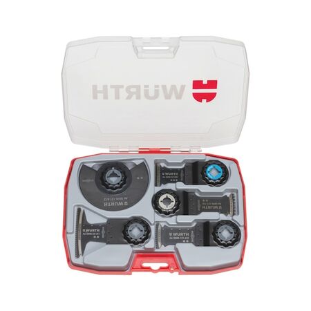 Multi Cutter Assortment Accessory | Starlock Saw Blades | 5-Piece Set | Practical Storage Box Included | by Wurth