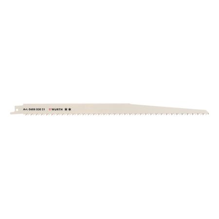 Sabre Saw Blade for Wood | Ground Teeth for Clean Cuts | 4mm Teeth Spacing | Durable 1.25mm Thickness | @Pack of 5 | by Wurth