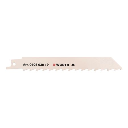 Sabre Saw Blade for Wood | 150mm Length | 8.5mm Teeth Spacing | Durable 1.25mm Thickness | @Set of 5 | by Wurth