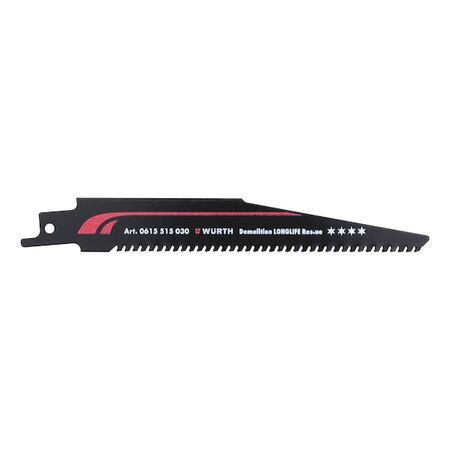 Sabre Saw Blade | Heavy-Duty Rescue Design | Spark-Free Operation | 150mm Length | by Wurth