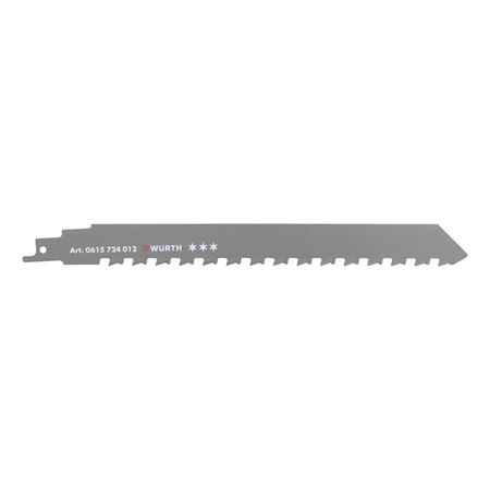 Sabre Saw Blade for Construction | Lightweight Design | 240mm Length | 12.7mm Teeth Spacing | by Wurth