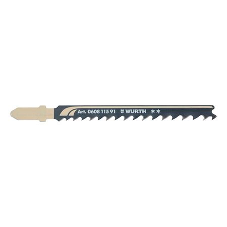 Wood Jigsaw Blade Set | T-Shank Design | 75mm Working Length | 5 Pieces | by Wurth