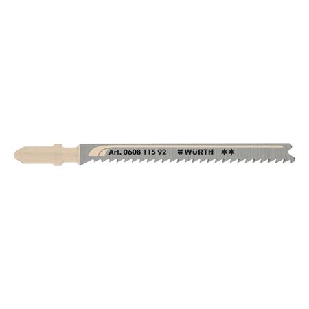 Wood Jigsaw Blade Set | T Shank Design | 75mm Working Length | 2.5mm Teeth Spacing | @Pack of 5 | by Wurth