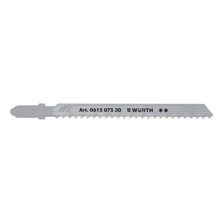 Construction Jigsaw Blade Set | T Shank Design | 75mm Working Length | 5 Pieces | by Wurth