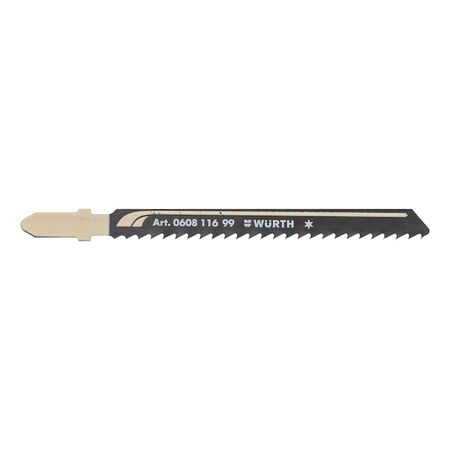 Wood Jigsaw Blade Set | T Shank Design | 75mm Working Length | 5 Pieces | by Wurth