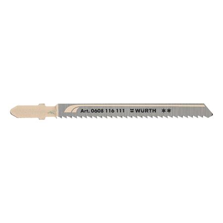 Wood Jigsaw Blade | T Shank Design | 75mm Working Length | 2.5mm Teeth Spacing | @Pack of 5 | by Wurth