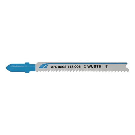Metal Jigsaw Blade | Optimized Tooth Pitch | T Shank Connection | 5 Pieces | by Wurth